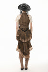 Steampunk Tailcoat Bloomers with Anchor Buttons and Ruffled Trim PW137BN