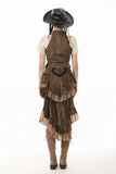Steampunk Tailcoat Bloomers with Anchor Buttons and Ruffled Trim PW137BN