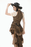 Steampunk Tailcoat Bloomers with Anchor Buttons and Ruffled Trim PW137BN