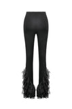 Gothic Multi-Layer Lace Flared Leggings PW139