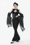 Gothic Multi-Layer Lace Flared Leggings PW139
