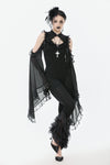 Gothic Multi-Layer Lace Flared Leggings PW139
