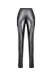 Punk Snakeskin Cut-Out PU Leather Pants PW143