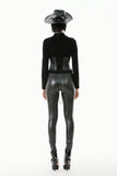Punk Snakeskin Cut-Out PU Leather Pants PW143