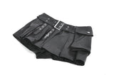 Low-Waist Tactical Punk Skirt-Pants with Asymmetric Pleated Belt PW148 - Gothlolibeauty