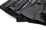 Low-Waist Tactical Punk Skirt-Pants with Asymmetric Pleated Belt PW148 - Gothlolibeauty