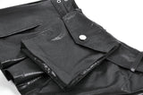 Low-Waist Tactical Punk Skirt-Pants with Asymmetric Pleated Belt PW148 - Gothlolibeauty