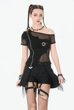 Punk Mesh Layered Skort Shorts PW149 - Gothlolibeauty