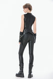Punk Asymmetric Stud Detail Pants PW151 - Gothlolibeauty