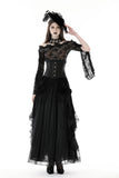 Gothic sexy off shoulder lace T-shirt TW508