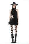 Punk lace up asymmetric T-shirt TW510