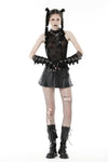 Punk spider mesh sleeveless top TW523