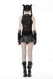 Punk spider mesh sleeveless top TW523