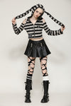 Prison Bunny Striped Crop Top TW558