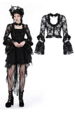 Gothic sexy lace petal sleeve tops TW570
