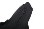 Gothic assassin fitted hooded black hollow-out top. TW572