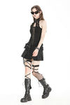 Punk black rebellious rock top. TW580