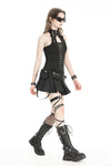 Punk black rebellious rock top. TW580