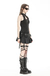 Punk black rebellious rock top. TW580