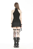 Punk black rebellious rock top. TW580