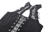 Punk black rebellious rock top. TW580