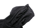 Punk decadent black hooded  top TW585