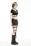 Punk rock moto crop top TW591