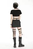 Punk rock moto crop top TW591