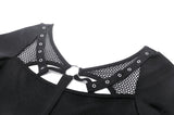 Punk rock moto crop top TW591