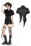 Black wasteland-style irregular top TW595