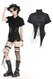 Black wasteland-style irregular top TW595