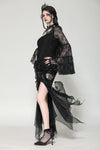 Gothic Romantic Lace Patchwork Bell-Sleeve Layered Cuff Top TW607