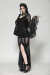 Gothic Romantic Lace Patchwork Bell-Sleeve Layered Cuff Top TW607