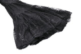 Gothic Romantic Lace Patchwork Bell-Sleeve Layered Cuff Top TW607
