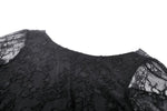 Gothic Romantic Lace Patchwork Bell-Sleeve Layered Cuff Top TW607