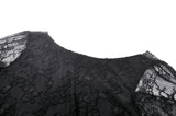 Gothic Romantic Lace Patchwork Bell-Sleeve Layered Cuff Top TW607