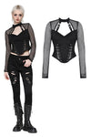 Punk dark studded top TW616