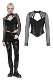 Punk dark studded top TW616