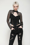 Punk dark studded top TW616