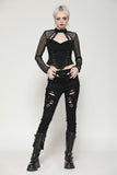 Punk dark studded top TW616