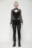 Punk dark studded top TW616