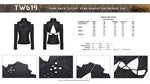 Punk back cutout star shaped distressed top TW619