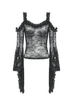 Gothic Romantic Lace Flare Sleeve Top TW623
