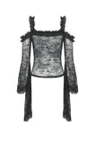 Gothic Romantic Lace Flare Sleeve Top TW623
