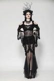 Gothic Romantic Lace Flare Sleeve Top TW623