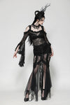 Gothic Romantic Lace Flare Sleeve Top TW623