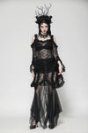 Gothic Romantic Lace Flare Sleeve Top TW623