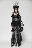 Gothic Romantic Lace Flare Sleeve Top TW623