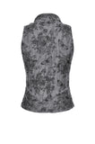 Rebel Chic Sleeveless Top with Star and Pin Accents TW633