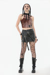 Rebellious Distressed Tie-Dye Punk Top TW636